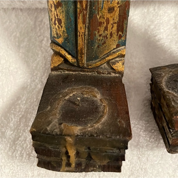 Vintage (probably antique) religious art/icons. Matthew and John? Wall CandleHld - Picture 5 of 15